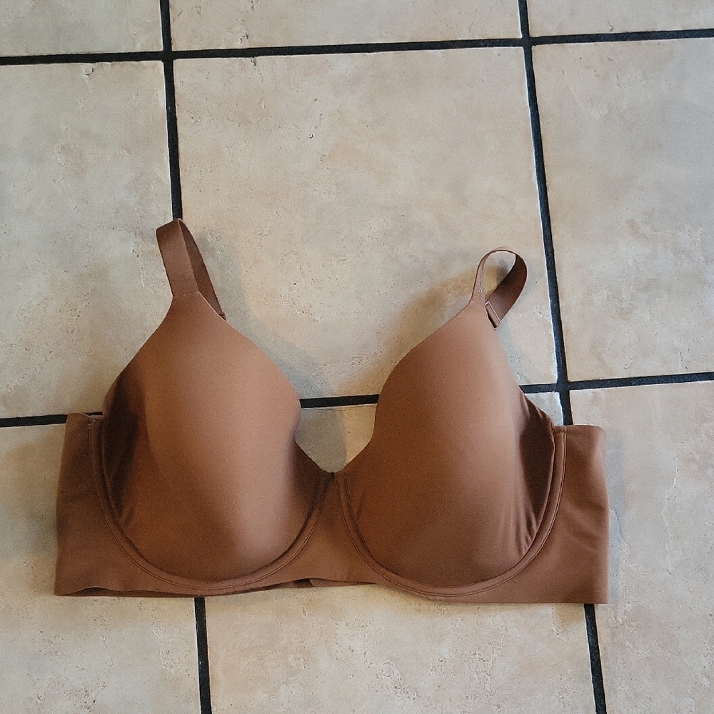 aerie Smooth Molded Bra in Brown/Tan